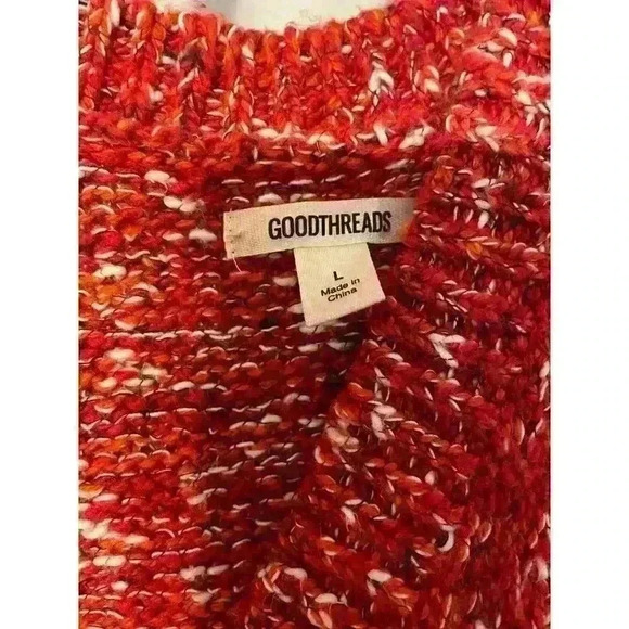 Good Threads Womens Large Red Cable Knit Sweater - Picture 3 of 7